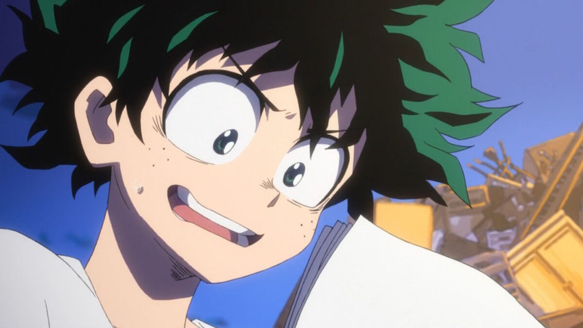 Deku taking notes on heroes