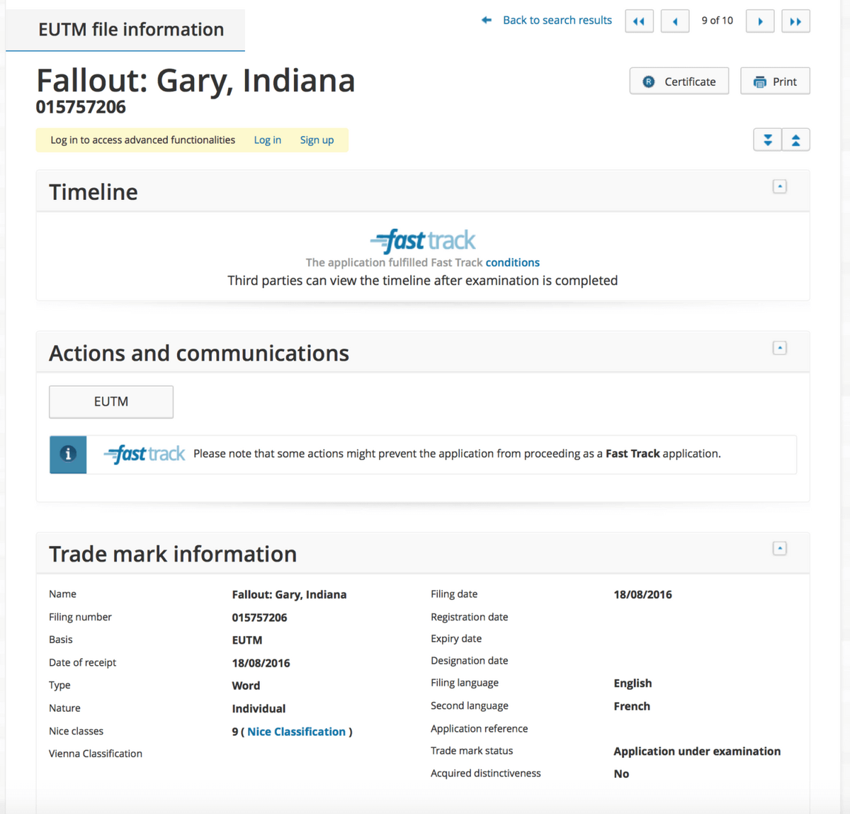 Fallout Indiana fake registration