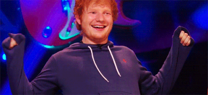 ed sheeran laughing gif