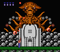 A screenshot of Contra for the NES.