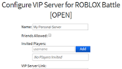 Free Roblox Private Server Generator