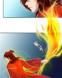 Jeokyeon's flaming sword