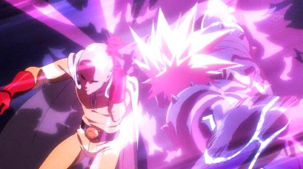 best anime fights Saitama vs. Boros from One-Punch Man