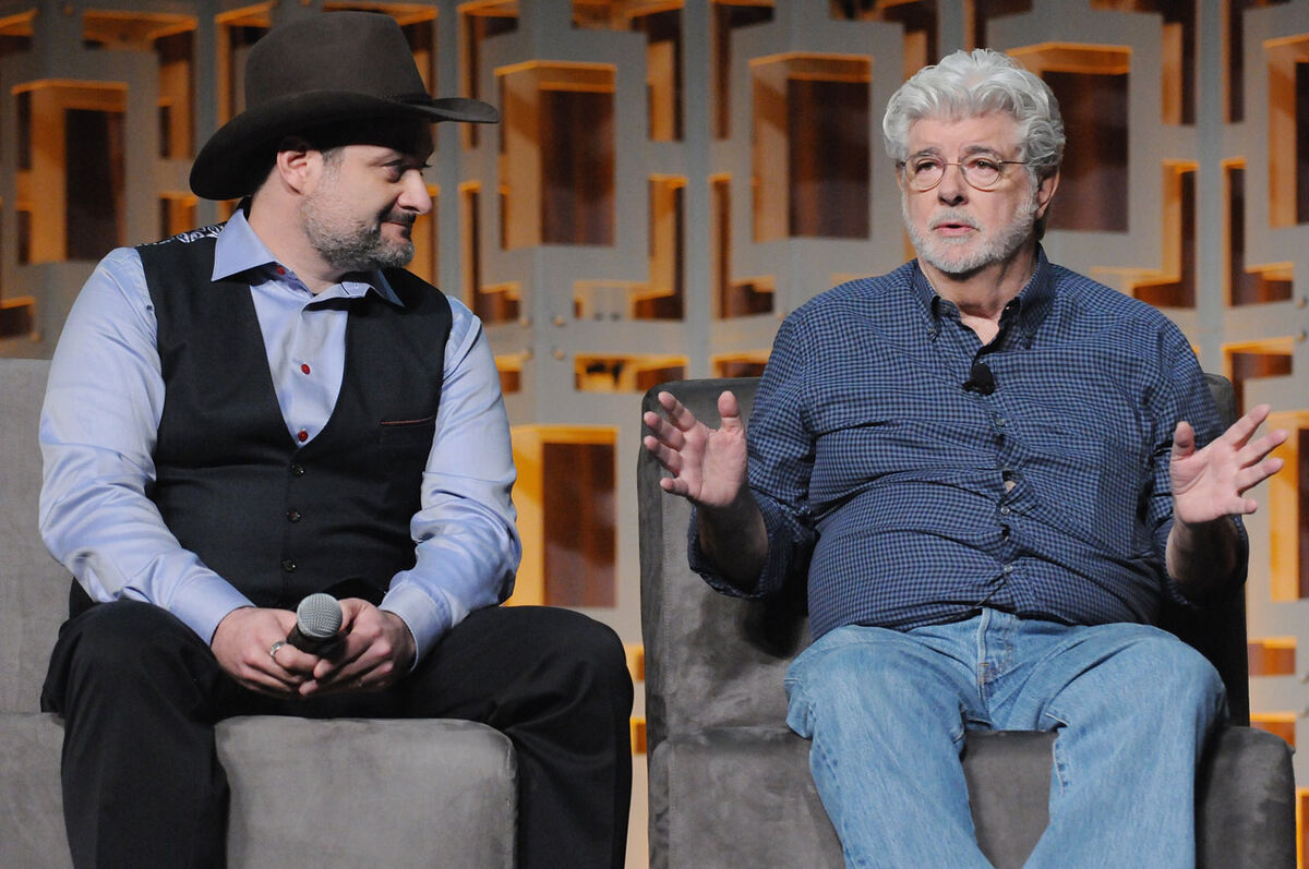 Dave Filoni, George Lucas at Star Wars Celebration Orlando (April 2017)