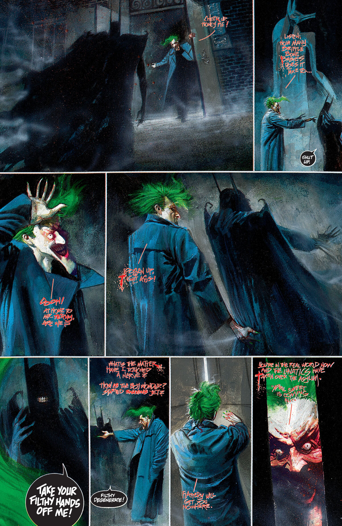 Batman confronts the Joker in &quot;Arkham Asylum: A Serious House on Serious Earth&quot;