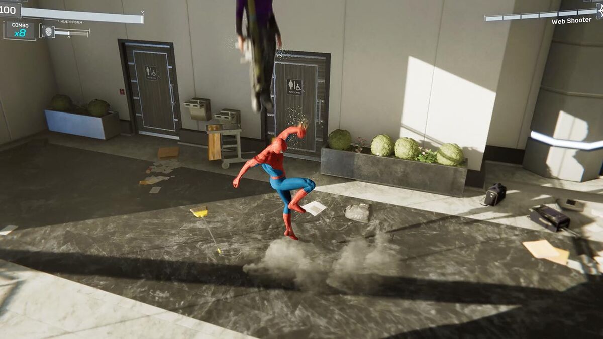 Uppercut combat air combo Marvel's Spider-Man