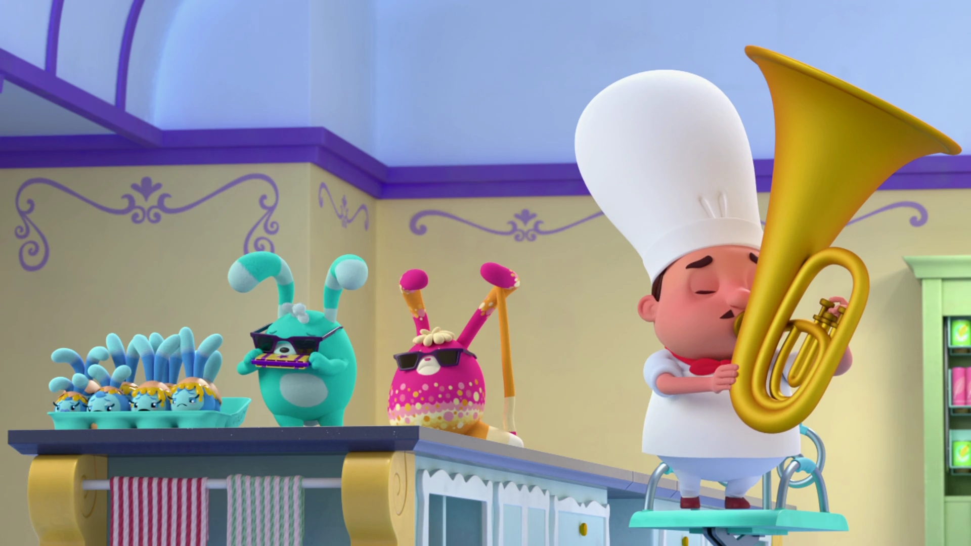 Image 109b Chef Jeff, Bozzly and Curly play the blues 2.png Abby