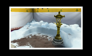 Snow and lantern