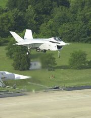 X-32B hovering