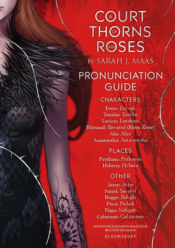 User blog:Asnow89/Pronunciation Guide A Court of Thorns and Roses User blog:Asnow89/Pronunciation Guide A Court of Thorns and Roses