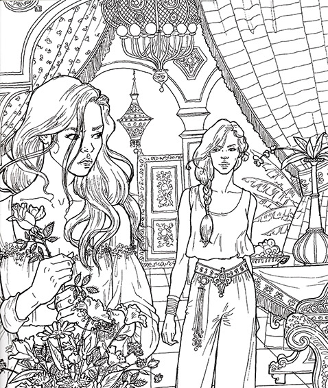 a court of roses and thorns coloring book