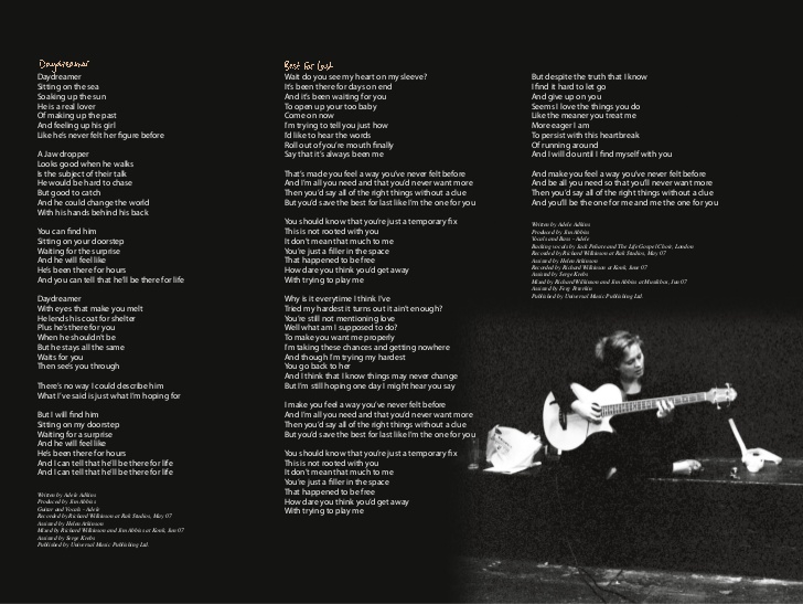 image adele 19 booklet page 1 jpg adele wiki fandom powered by