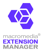 Macromedia Extension Manager 1.5 logo