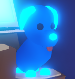 mega neon blue dog adopt me roblox