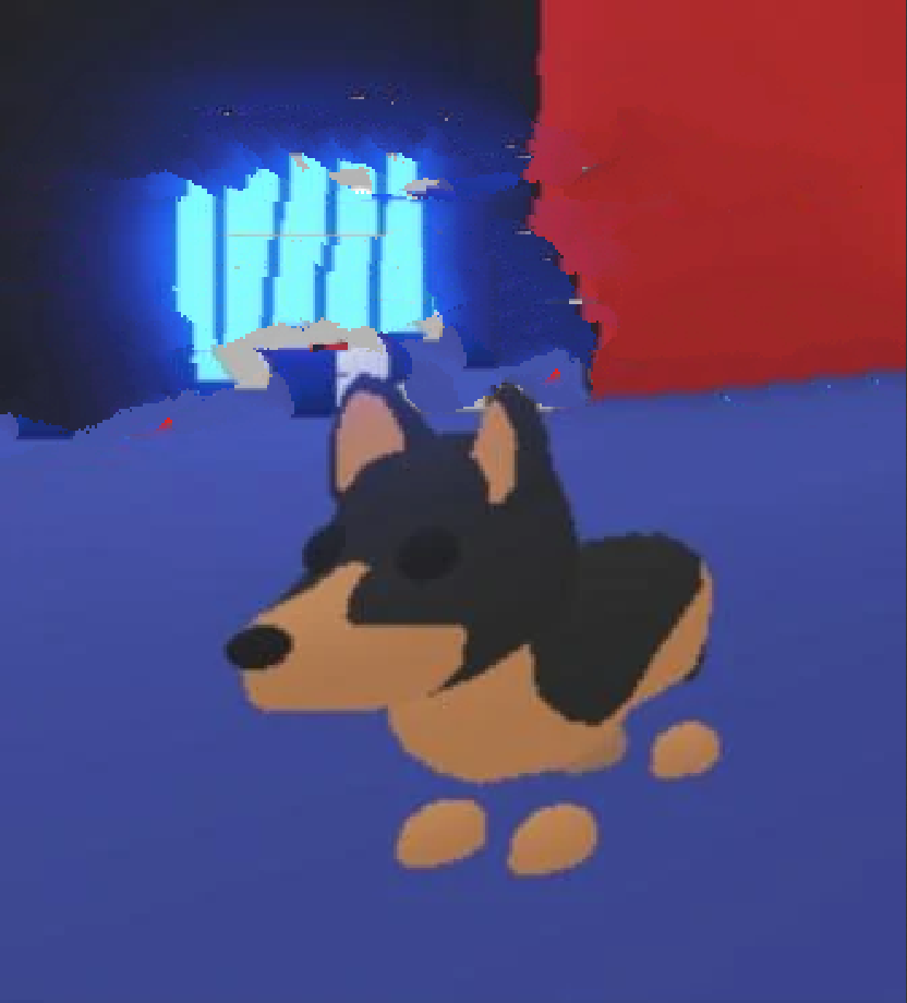 Mega Neon Blue Dog Adopt Me Roblox