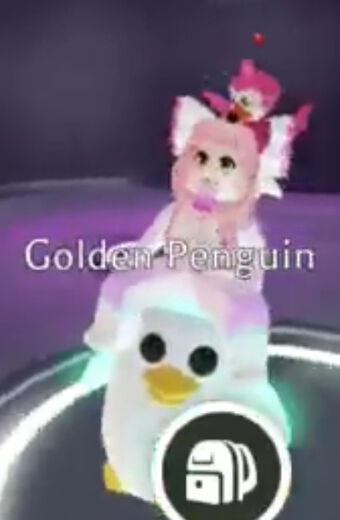 Mega Neon Golden Penguin Adopt Me