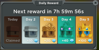 Daily Reward Adventure Up Wiki Fandom - dailyrewardme robux