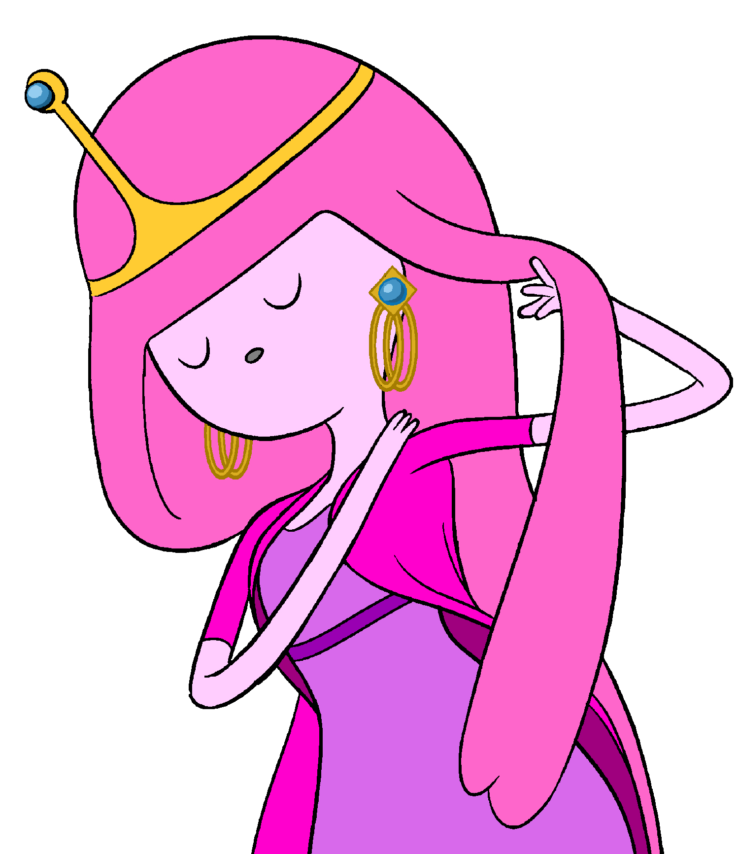 Immagine Princess Bubblegum with her hair back.png Adventure Time