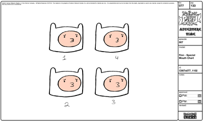 image modelsheet finn special mouth chart png adventure time mouth chart