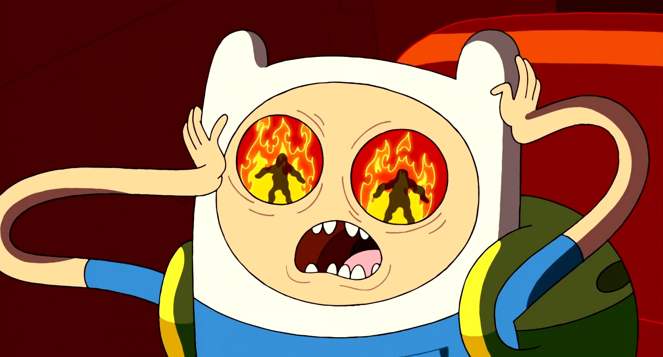 Image S2e1 Finn and eye flames.png Adventure Time Wiki FANDOM