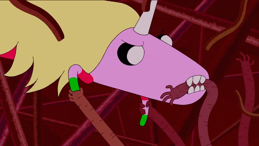 Image S4 E19 Lady Rainicorn biting hand creature.png Adventure Time
