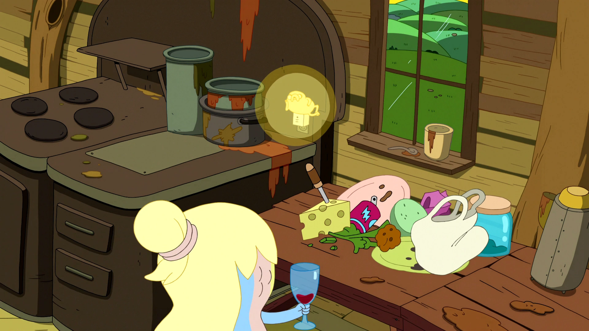 Image S5e24 Jake Jr. with grape juice.png Adventure Time Wiki