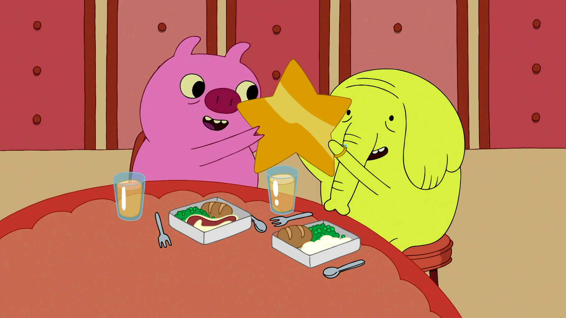 Image S6e26 Mr. Pig and Tree Trunks with gold star.png Adventure Time Wiki FANDOM powered