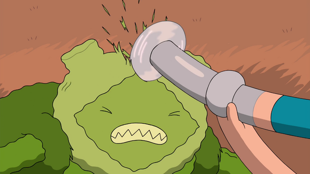 Image - S8e28 Finn Weed Whacks on Fern's head.png | Adventure Time Wiki