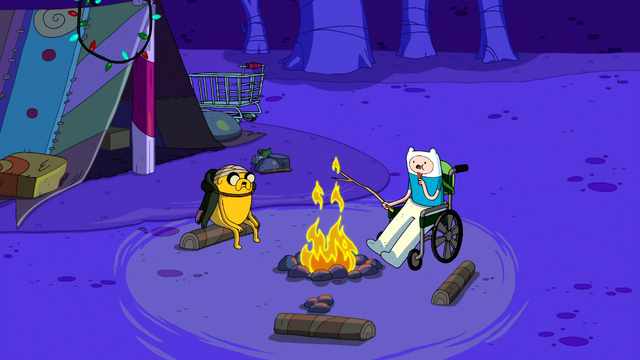 Image - S3e15 Finn and Jake sitting by the fire.png | Adventure Time