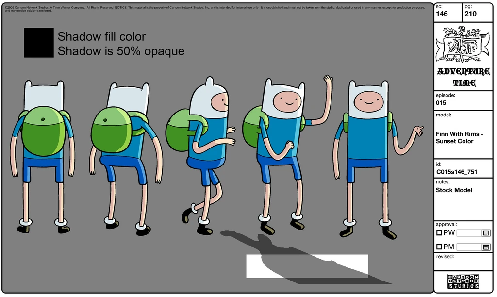 Image Modelsheet Finn With Rims Sunset Color.jpg Adventure Time
