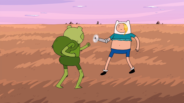 Image - S8e28 Finn & Fern getting ready to fight.png | Adventure Time