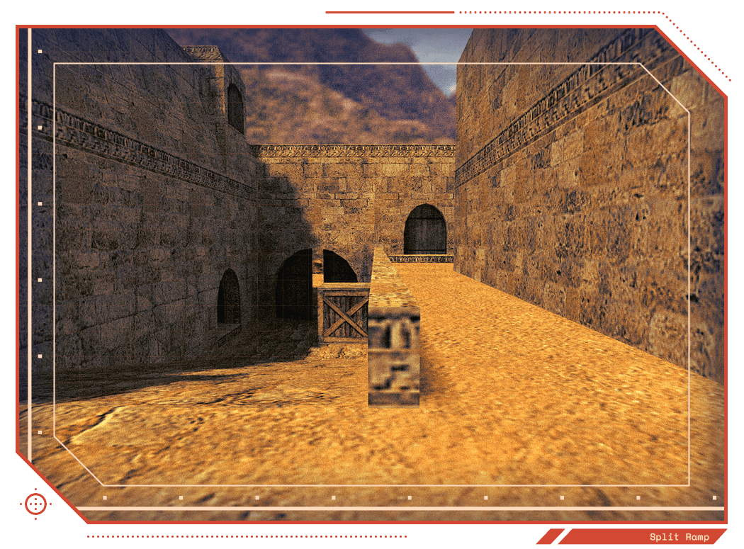 Counter-Strike Dust 2 split ramp catwalk short A