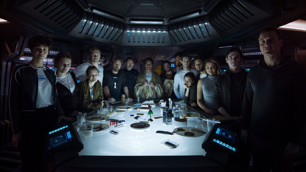 alien: covenant cast photo last supper