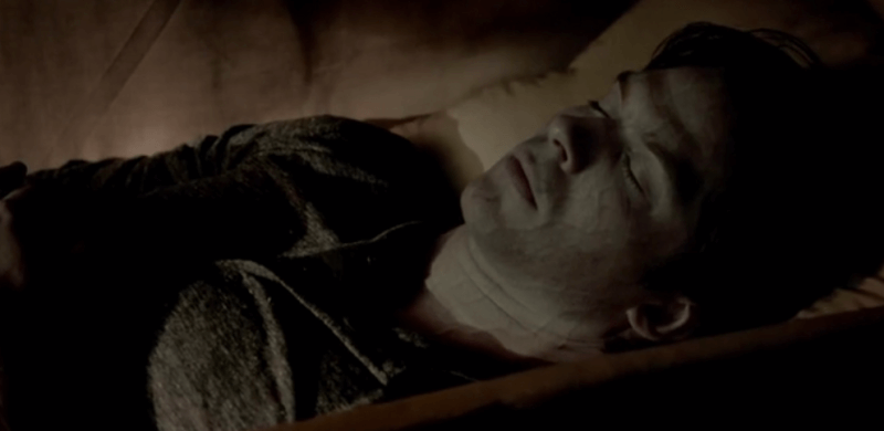 damon salvatore in coffin