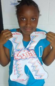Letter K Faison girl Kicking