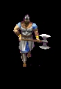 Trowing axeman