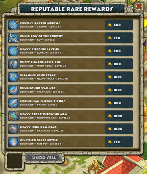 Reputable Rare Rewards Inventory