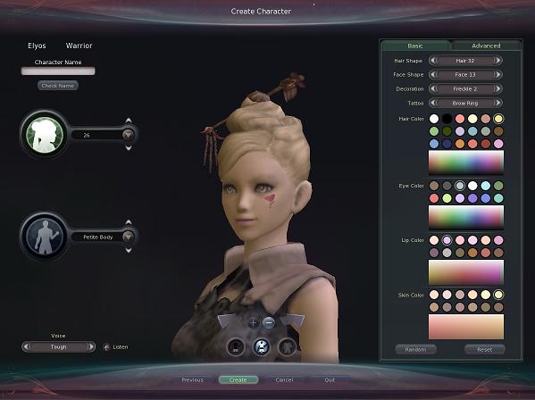 character creation aion wiki