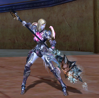 Polearm equipped