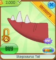 Stegosaurus Tail | Animal Jam Item Worth Wiki | Fandom