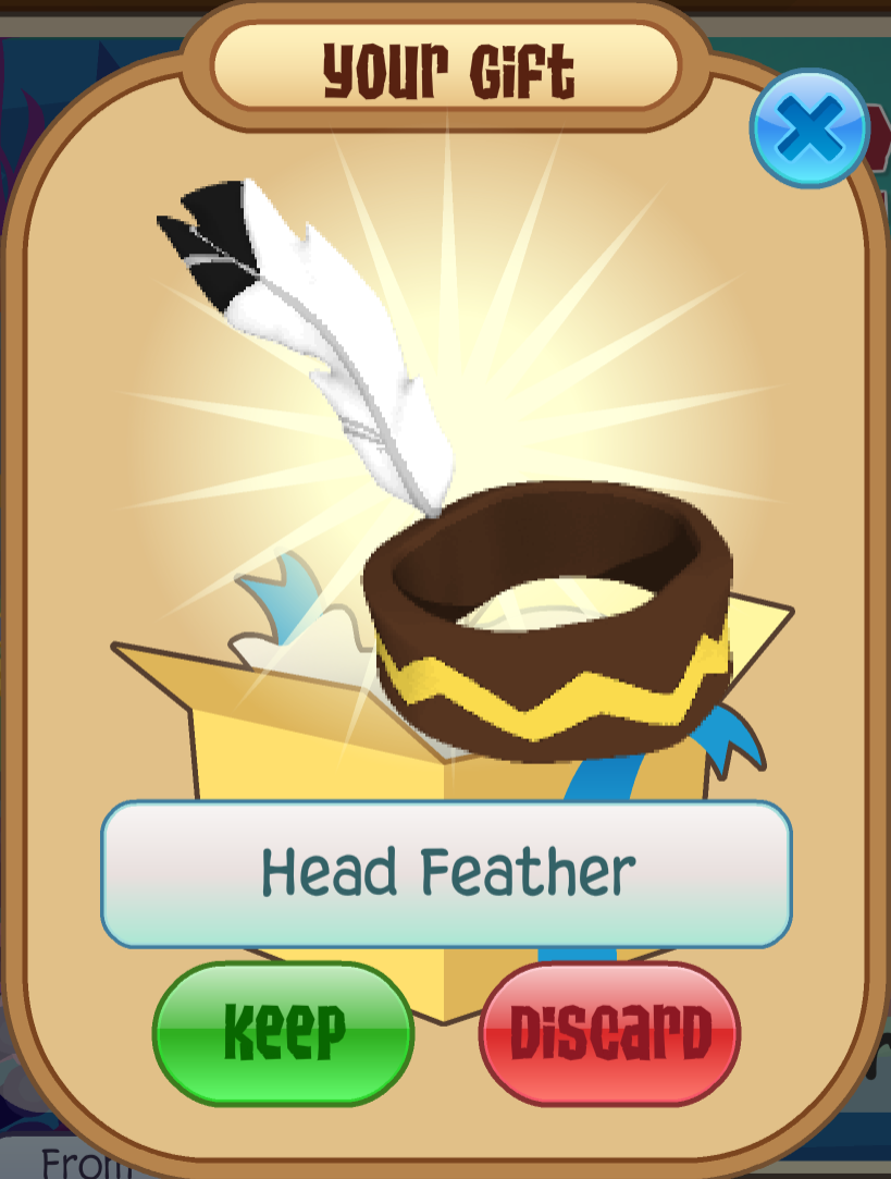 animal jam head feather