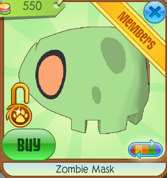 Animal jam zombie mask worth money