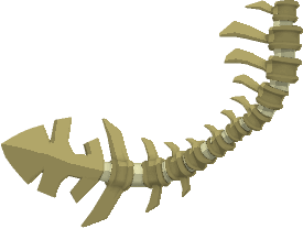 dinosaur with bone tail