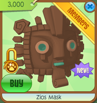 Zios Mask | Animal Jam Item Worth Wiki | Fandom