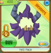 yeti mask animal jam