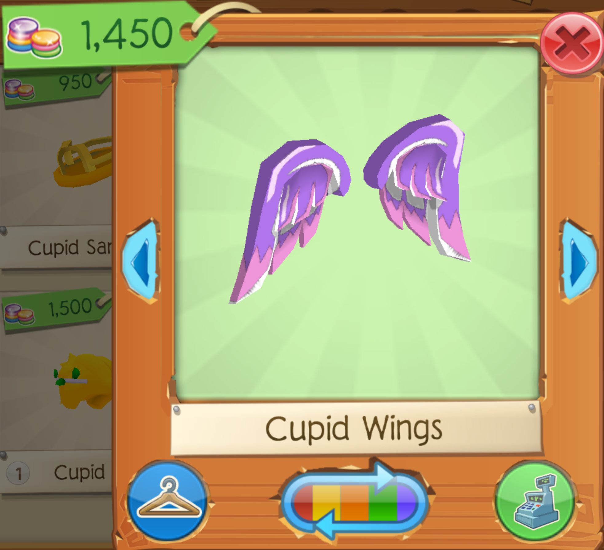 Animal Jam Glossy Cupid Wings Worth