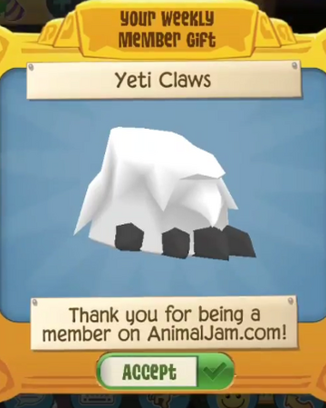 Animal jam yeti claws video