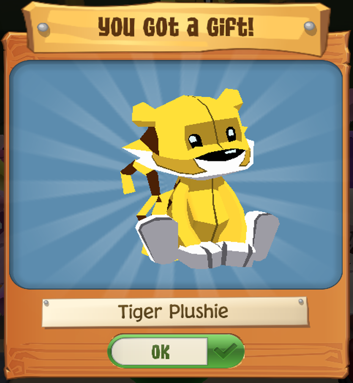 exclusive tiger plushie aj