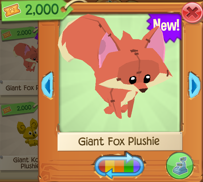 animal jam fox plushie