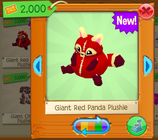 red panda plushie animal jam